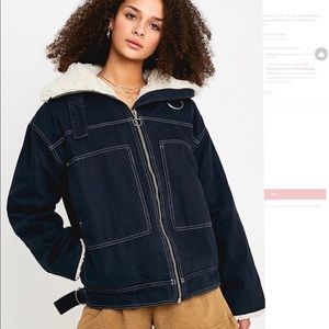 UO Sherpa lined utility jacket coat